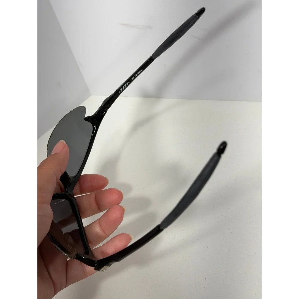 Style Eyes Lowdown Polarized Sport Sunglasses Black Wrap Frame Gray Lens Y2k 90s